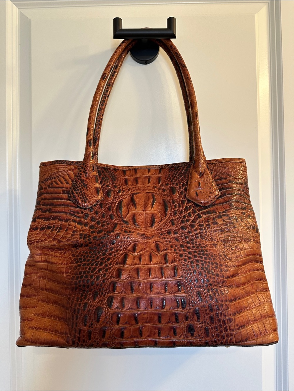 Brahmin Melbourne Croc-Embossed Leather Tote Bag